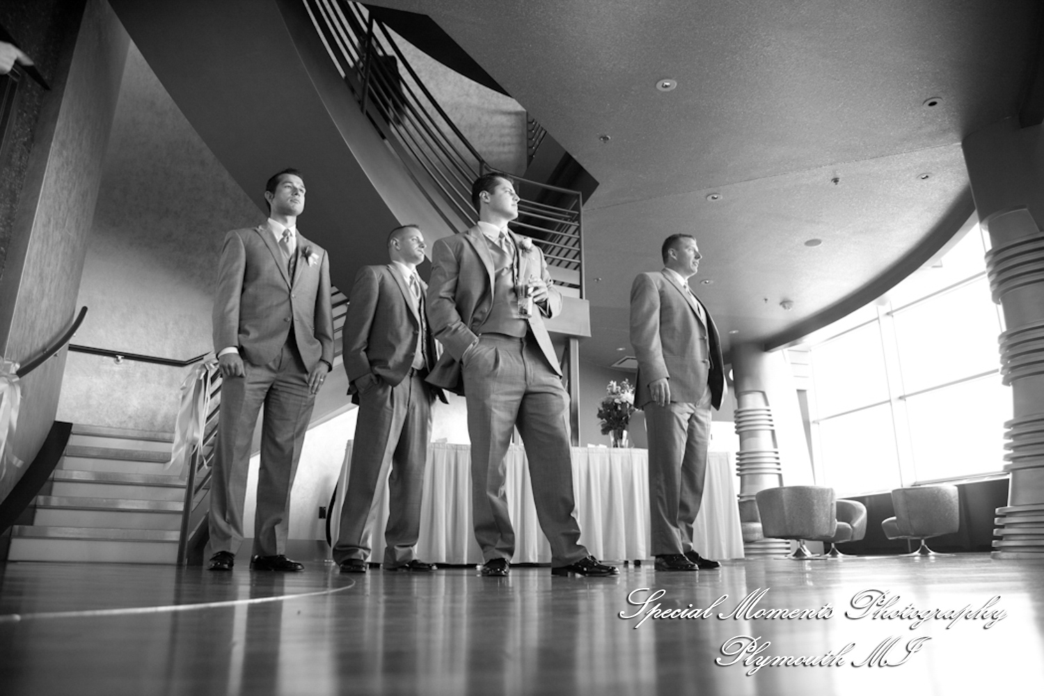 Oh & Brian at MotorCity Casino Hotel Detroit MI wedding photography