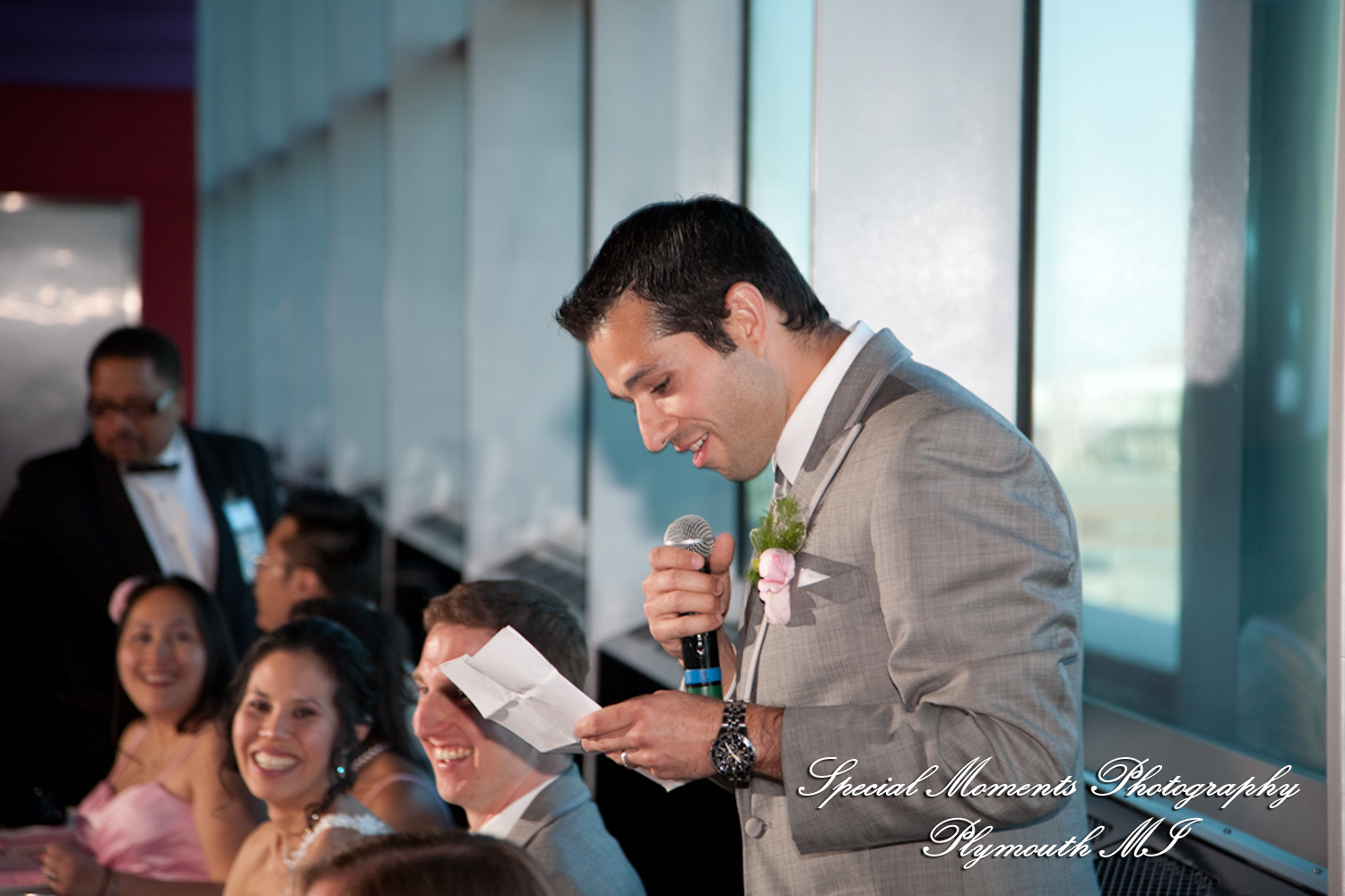 Oh & Brian at MotorCity Casino Hotel Detroit MI wedding photography