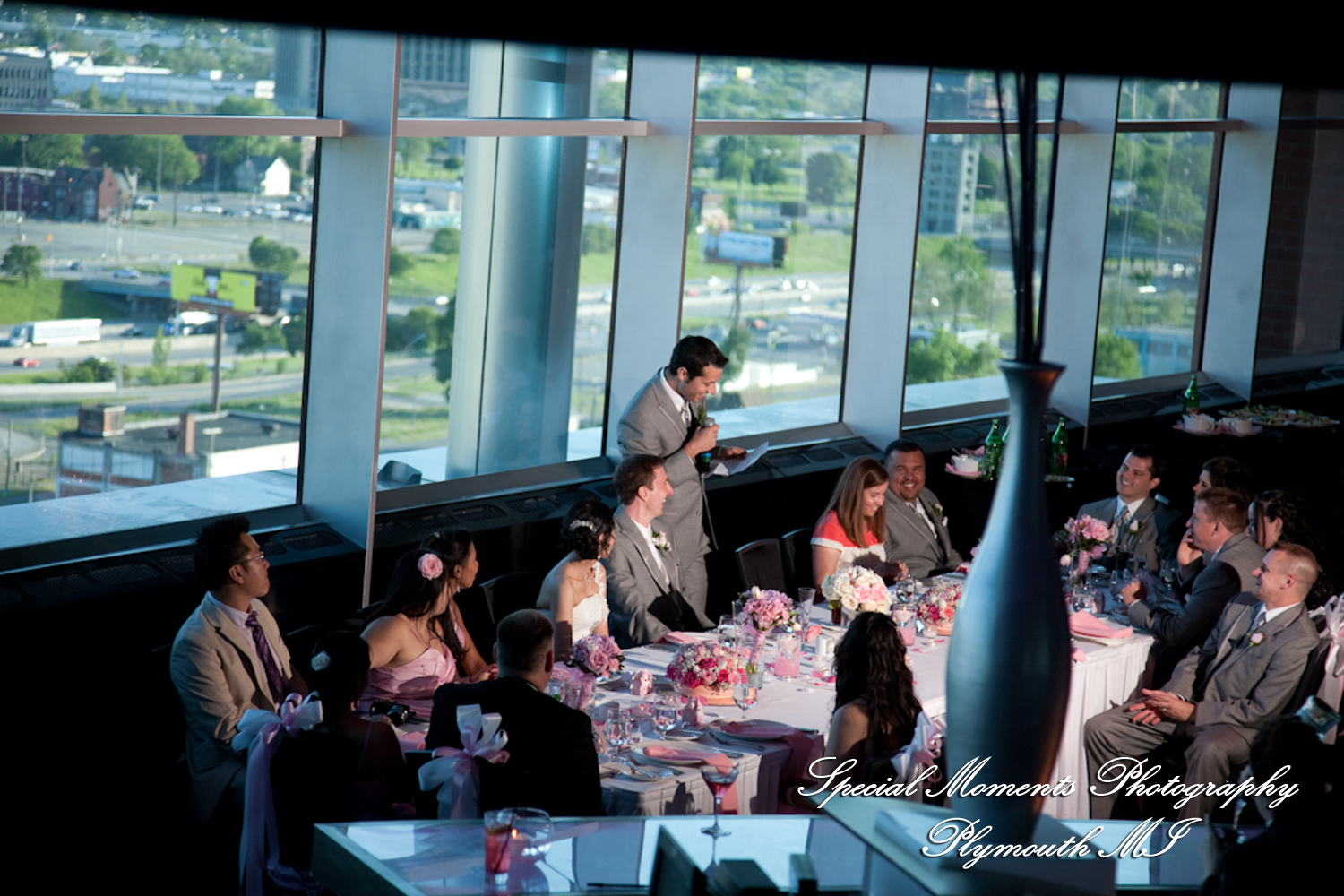 Oh & Brian at MotorCity Casino Hotel Detroit MI wedding photography