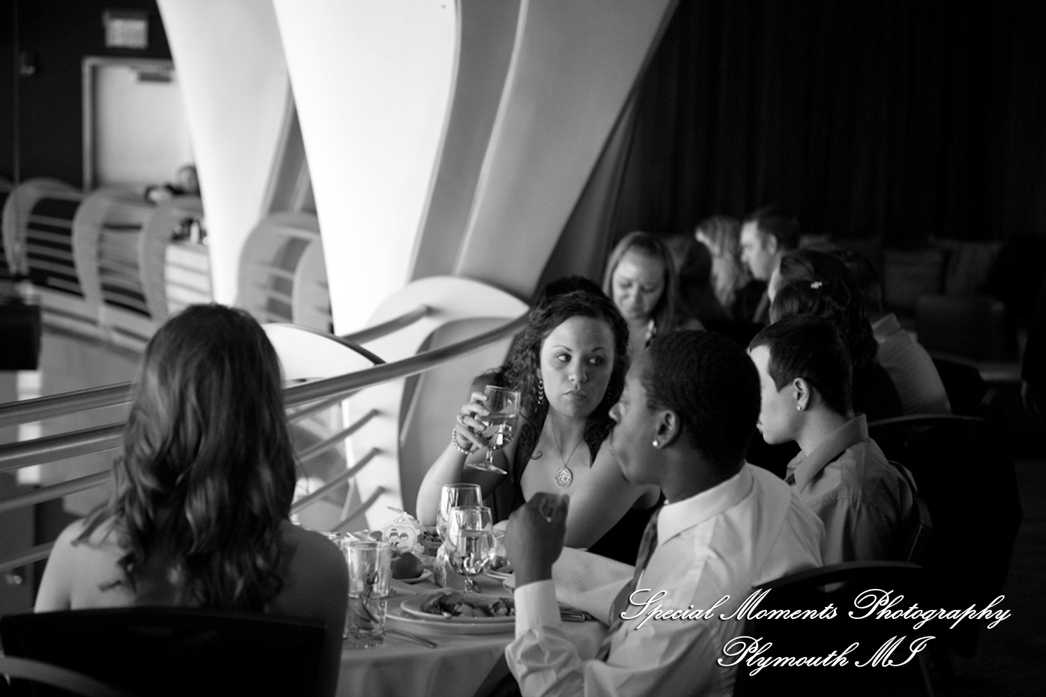 Oh & Brian at MotorCity Casino Hotel Detroit MI wedding photography
