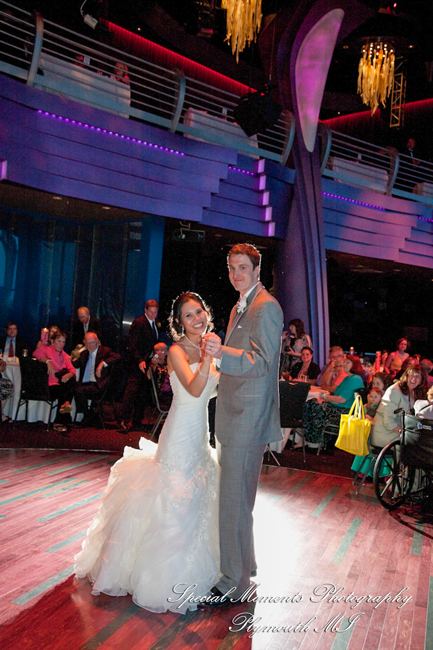 Oh & Brian at MotorCity Casino Hotel Detroit MI wedding photography