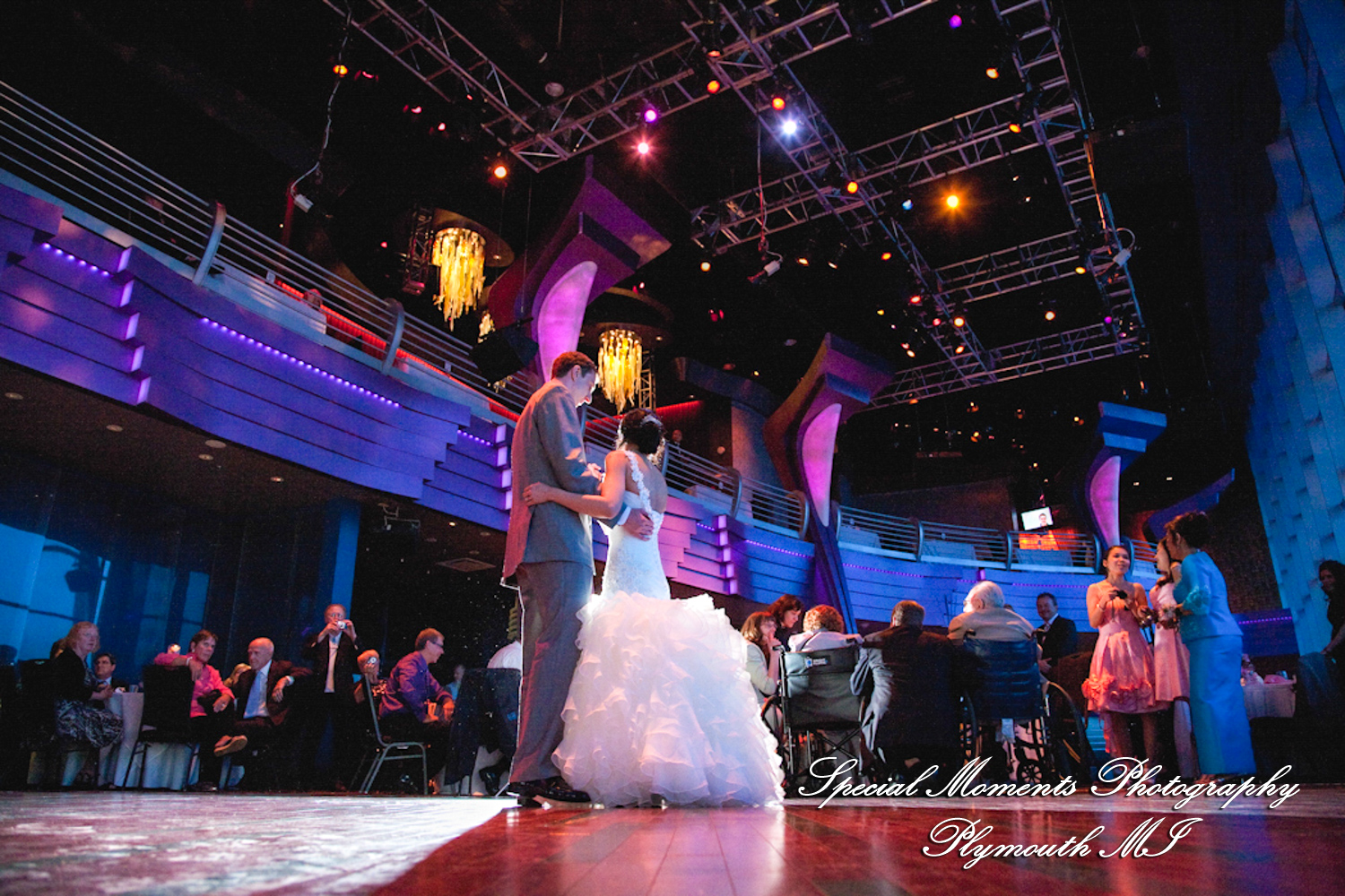 Oh & Brian at MotorCity Casino Hotel Detroit MI wedding photography