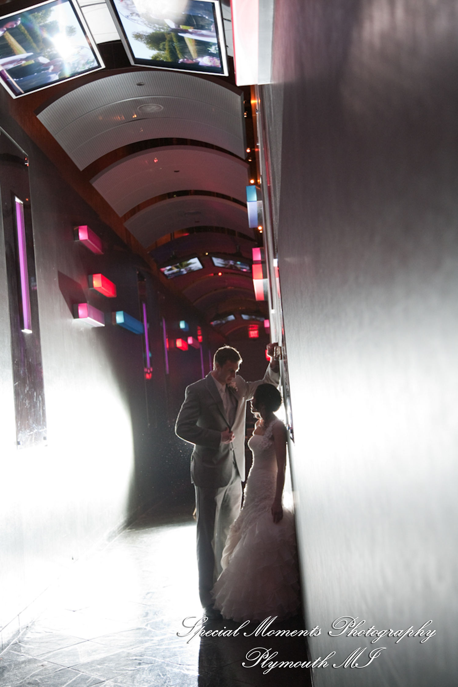 Oh & Brian at MotorCity Casino Hotel Detroit MI wedding photography