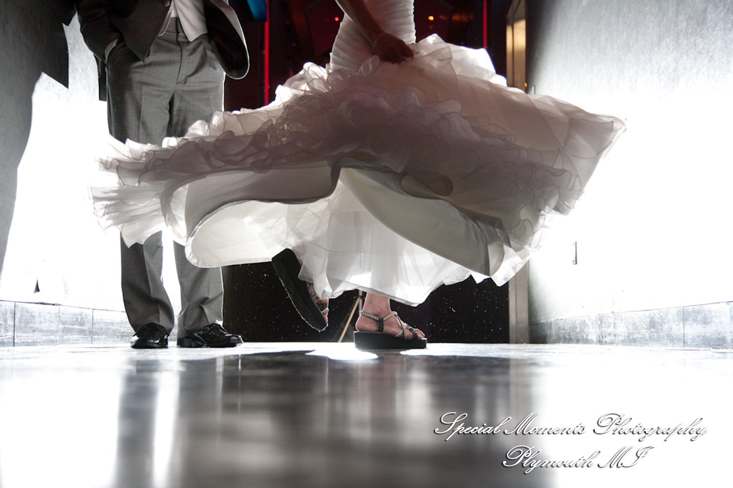 Oh & Brian at MotorCity Casino Hotel Detroit MI wedding photography