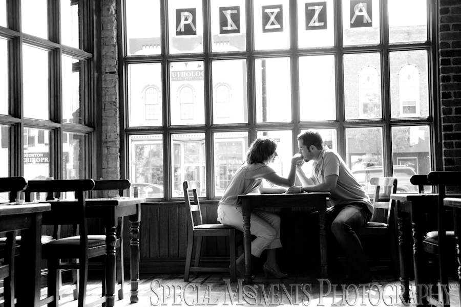 Stout Irish Pub Brighton MI wedding engagement photograph