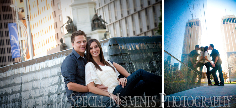 Downtown Detroit engagement photograph