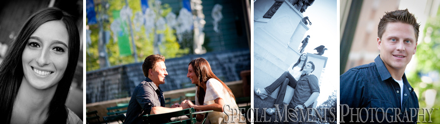 Downtown Detroit engagement photograph