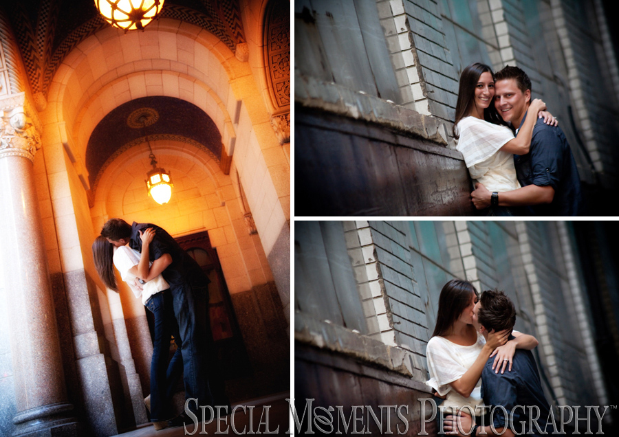 Downtown Detroit engagement photo