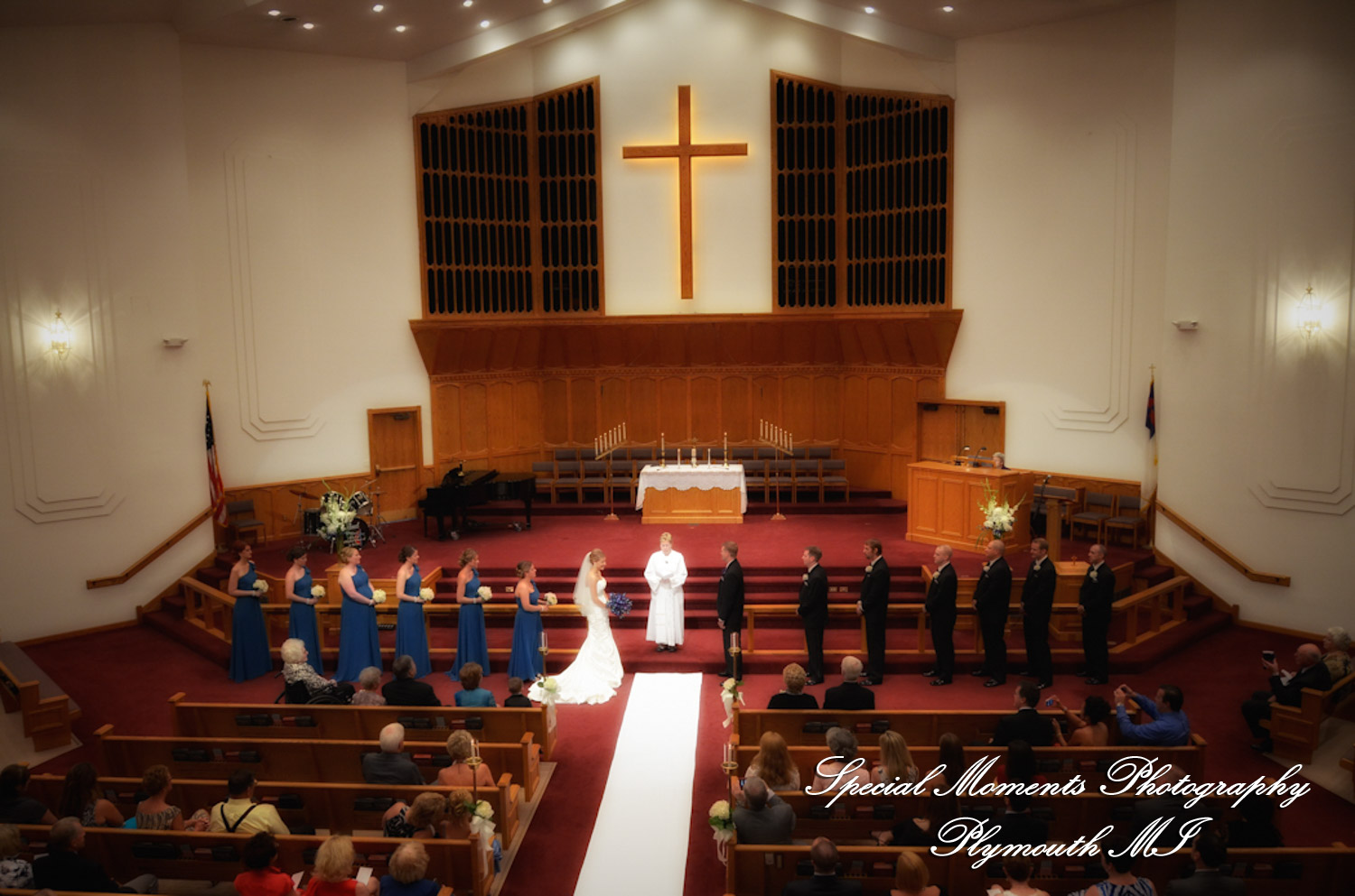 Emily & Curt at First United Methodist Saline MI wedding photography