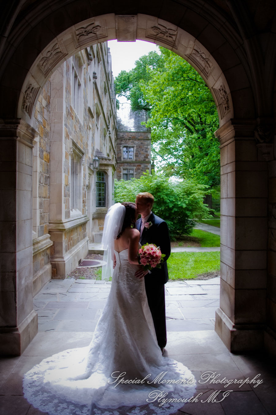 Law Quad U of M Ann Arbor MI wedding photograph