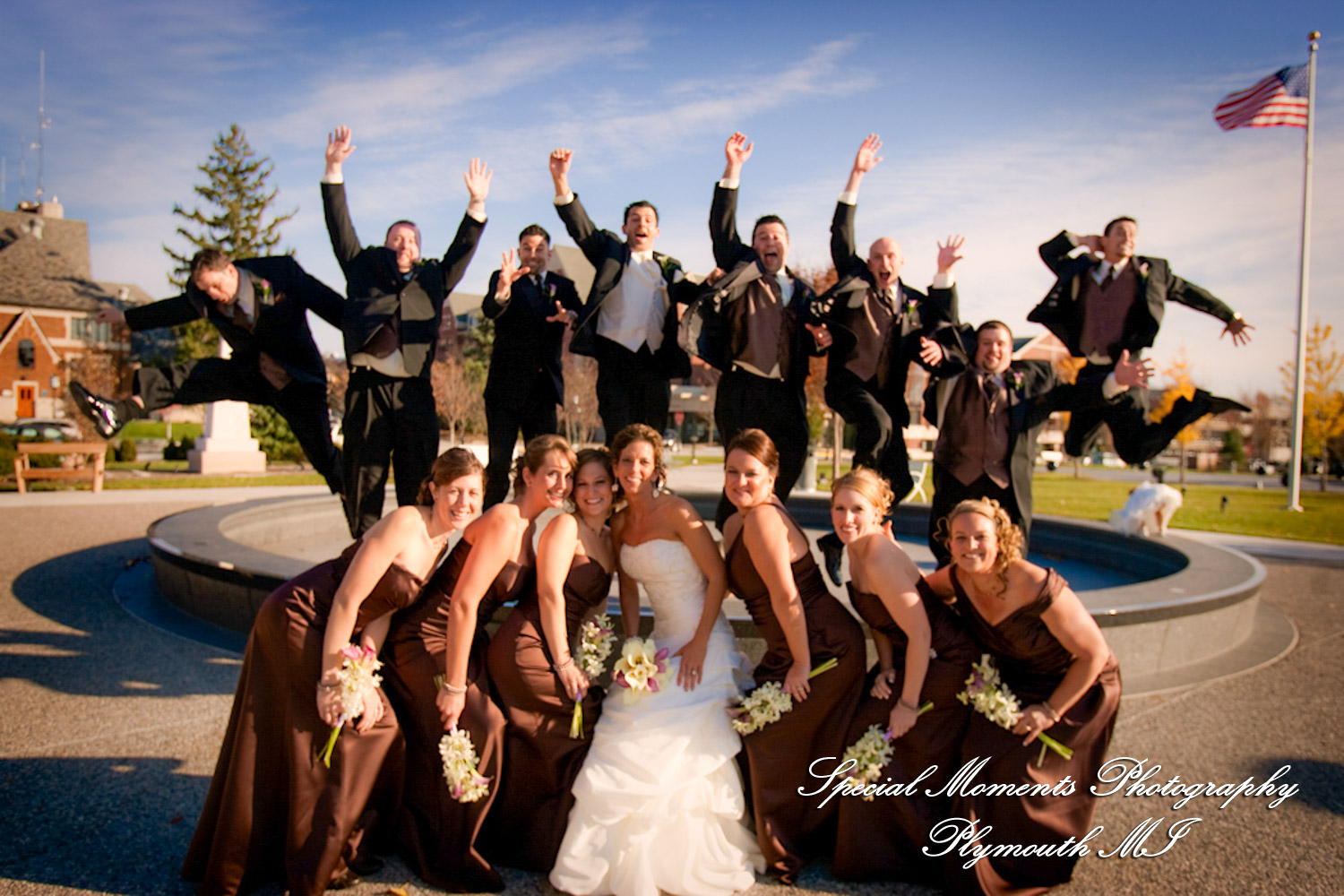 Jennifer & Matt at Glen Oaks Golf Club Farmington Hills MI wedding photography