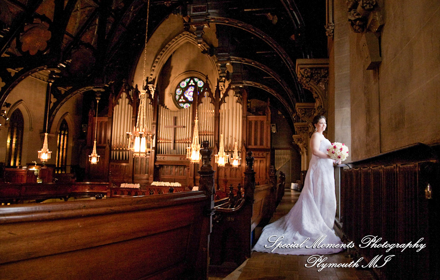 Emily & Jonathan at Fort Street Presbyterian Church Detroit MI wedding photography