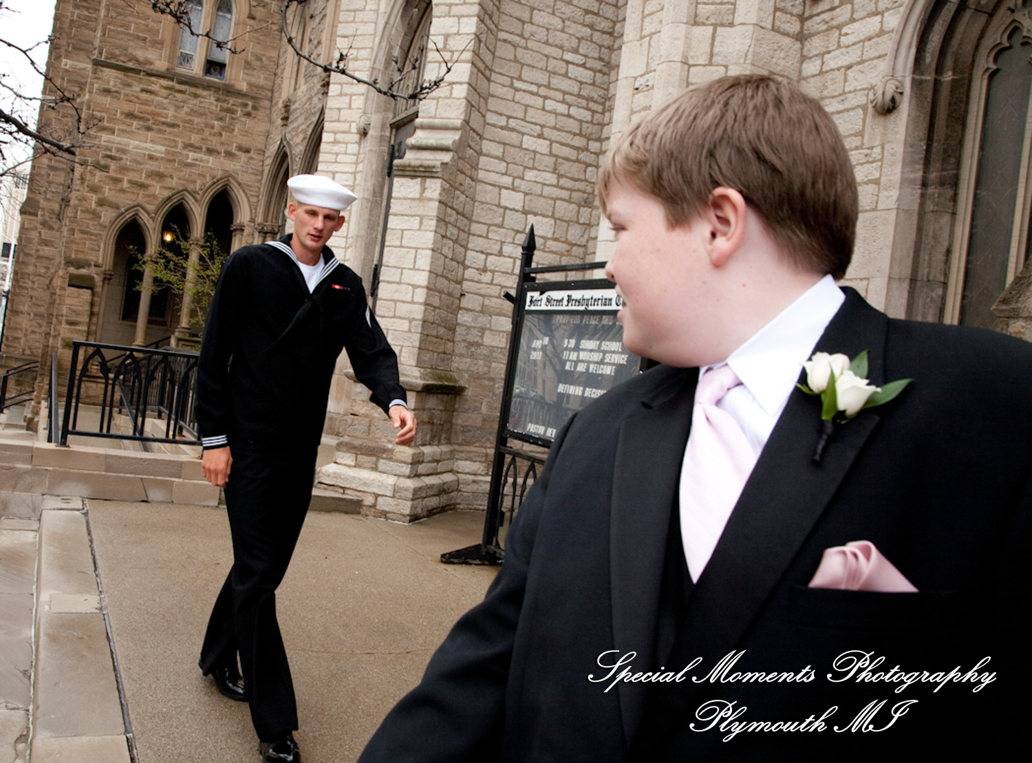 Emily & Jonathan at Fort Street Presbyterian Church Detroit MI wedding photography