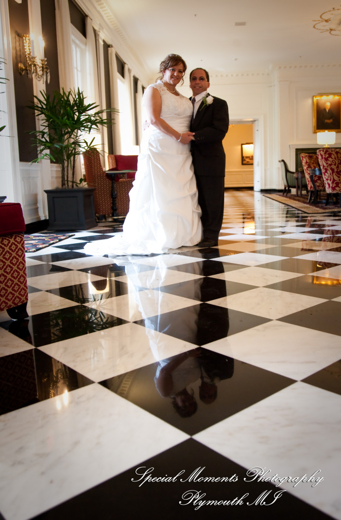 Pamela & Ron at Dearborn Inn Dearborn MI wedding photograph