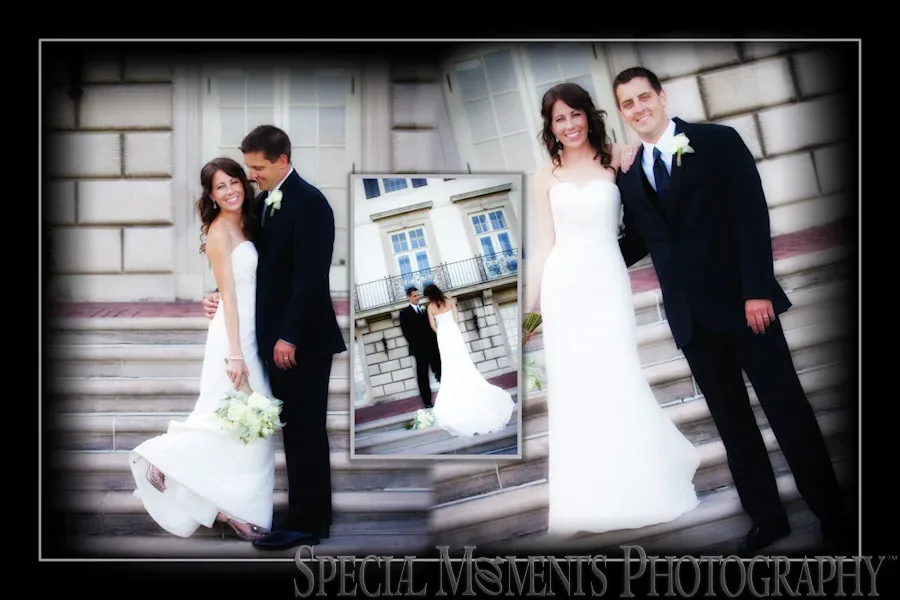 Grosse Pointe War Memorial wedding photograph Grosse Pointe Farms MI