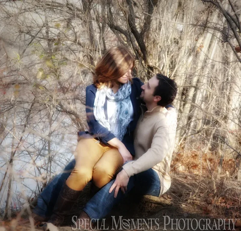 engagement photograph Wilcox Lake Plymouth MI