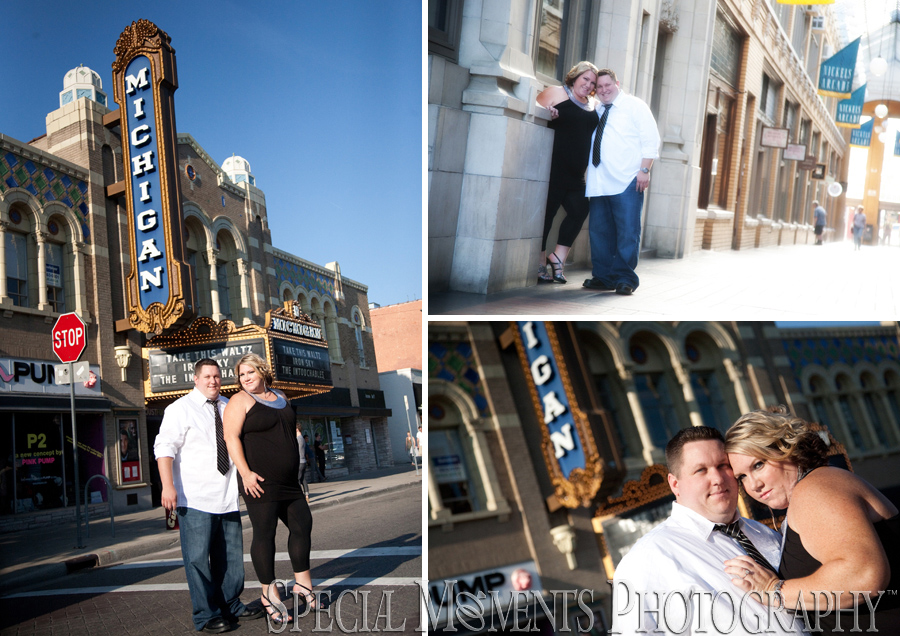 Downtown Ann Arbor MI engagement photos