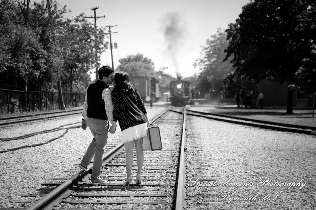 Alicia & Joseph at Greenfield Village Dearborn MI engagement photography