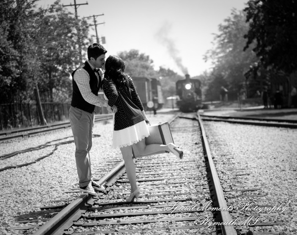 Alicia & Joseph at Greenfield Village Dearborn MI engagement photography