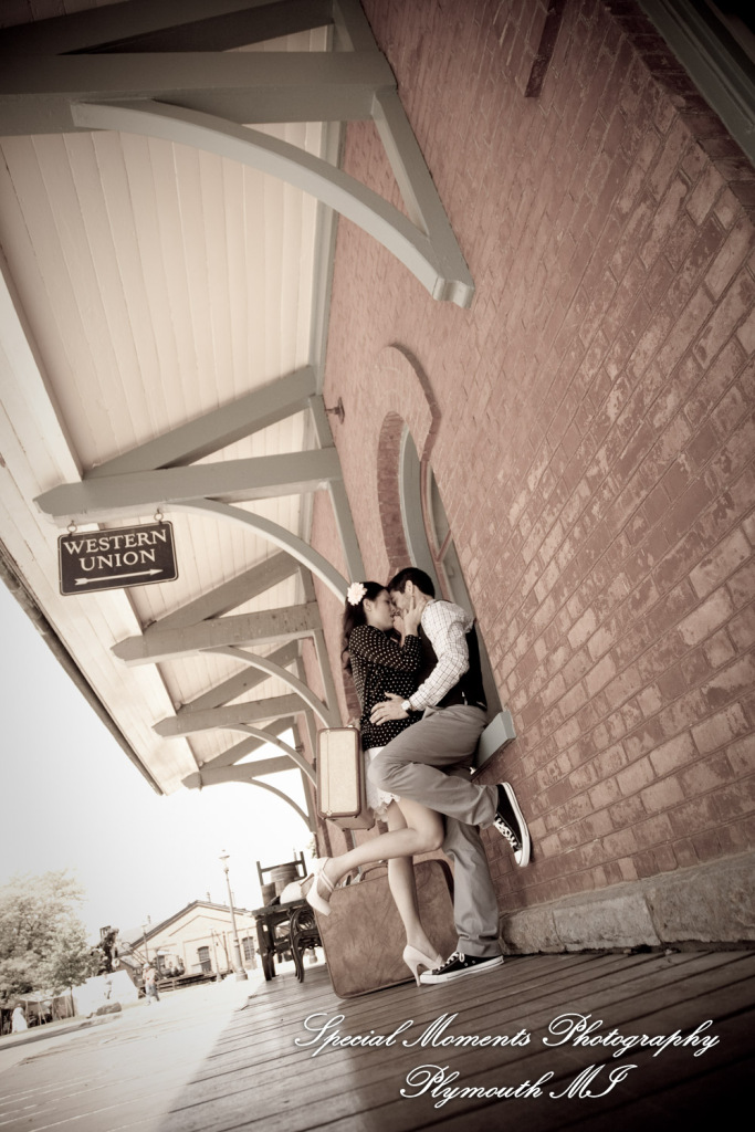 Alicia & Joseph at Greenfield Village Dearborn MI engagement photography