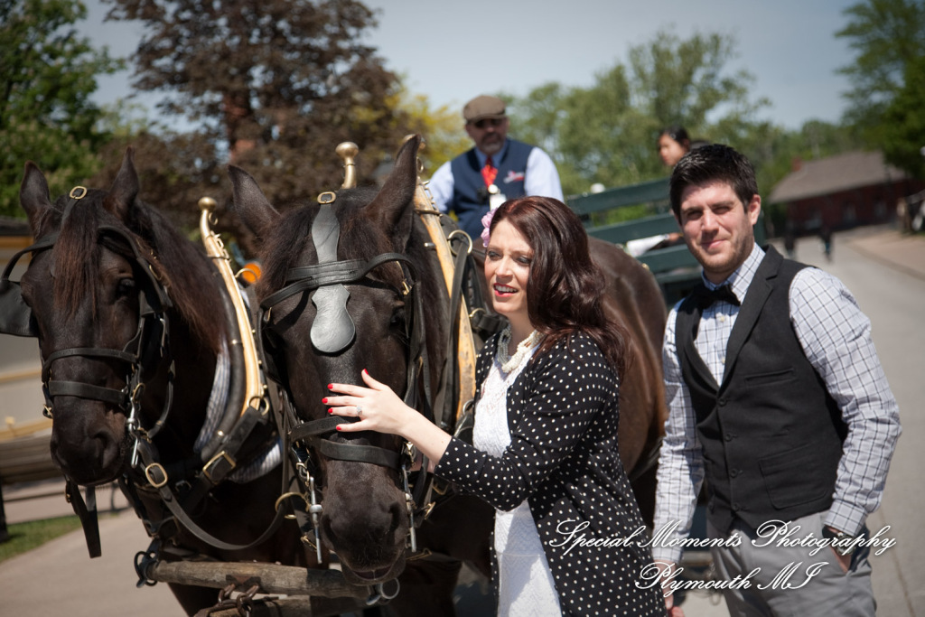 Alicia & Joseph at Greenfield Village Dearborn MI engagement photography
