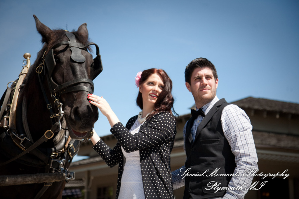 Alicia & Joseph at Greenfield Village Dearborn MI engagement photography