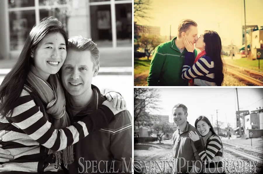 Downtown Royal Oak Engagement photograph