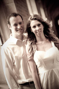 Meghan & Chris at Law Quad Ann Arbor MI wedding photograph