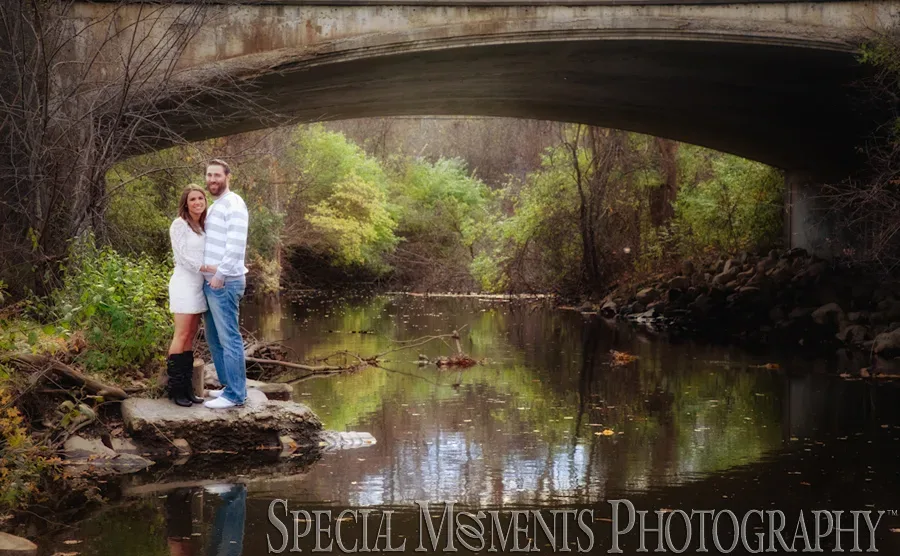 Hines Park Northville MI engagement photograph