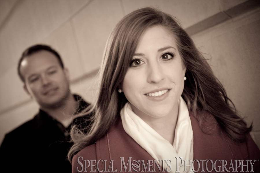 Downtown Plymouth MI engagement photograph