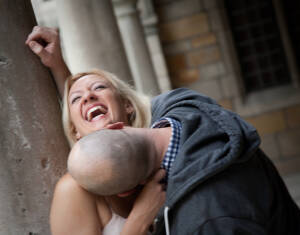 Jessica & John at Law Quad Ann Arbor engagement photograph