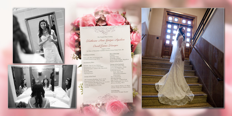 Coffee Table Design - St. Clare of Montefalco Grosse Pointe Park MI wedding photograph