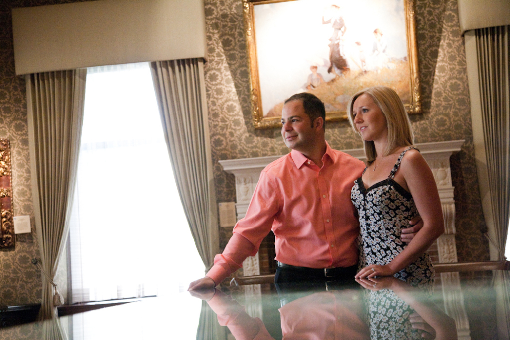 Elizabeth & Steve at Detroit Athletic Club Detroit MI engagement photograph