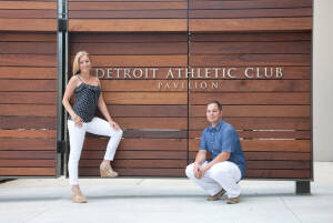 Elizabeth & Steve at Detroit Athletic Club Detroit MI engagement photograph