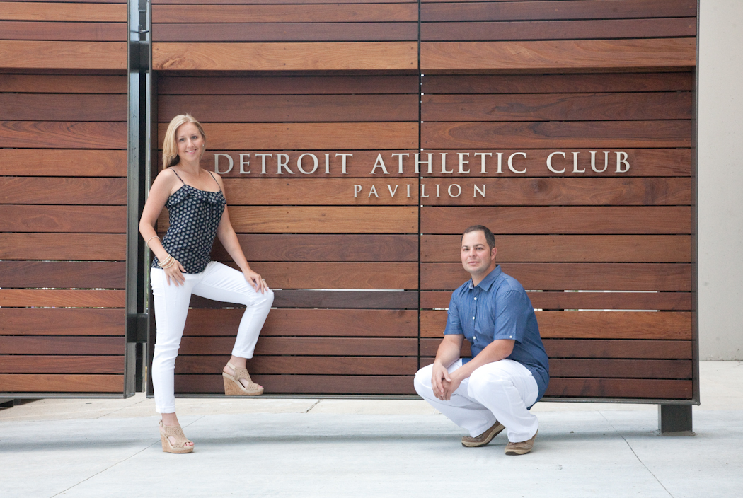 Elizabeth & Steve at Detroit Athletic Club Detroit MI engagement photograph
