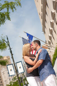 Elizabeth & Steve at Detroit Athletic Club Detroit MI engagement photograph