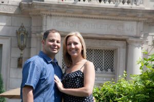 Elizabeth & Steve at Detroit Athletic Club Detroit MI engagement photograph