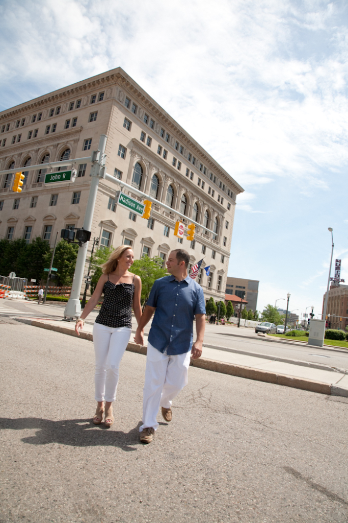 Elizabeth & Steve at Detroit Athletic Club Detroit MI engagement photograph