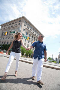 Elizabeth & Steve at Detroit Athletic Club Detroit MI engagement photograph