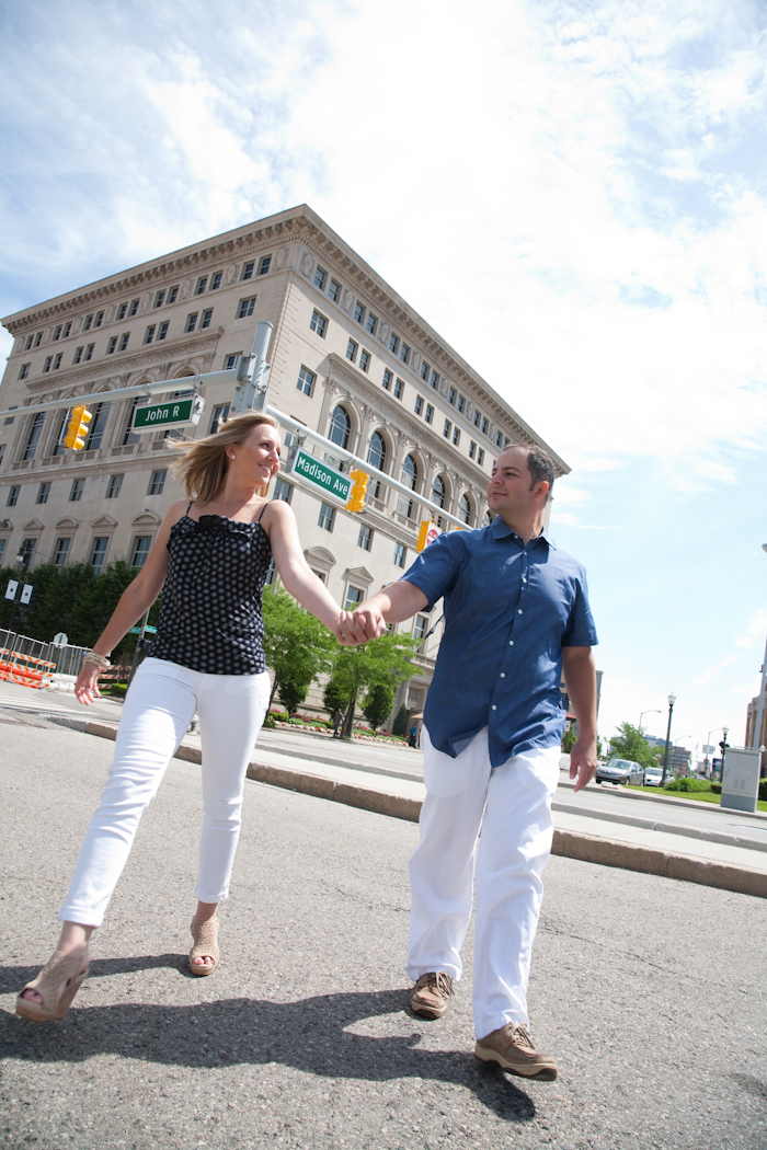 Elizabeth & Steve at Detroit Athletic Club Detroit MI engagement photograph
