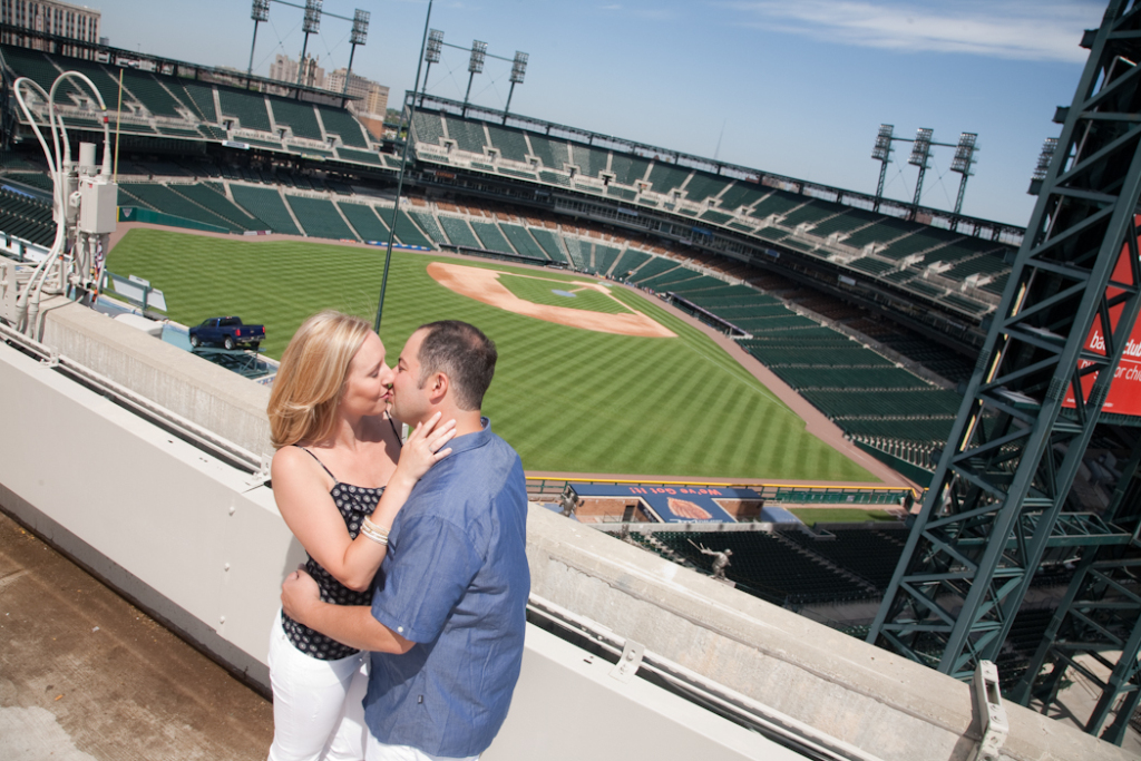 Elizabeth & Steve at Detroit Athletic Club Detroit MI engagement photograph