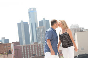 Elizabeth & Steve at Detroit Athletic Club Detroit MI engagement photograph