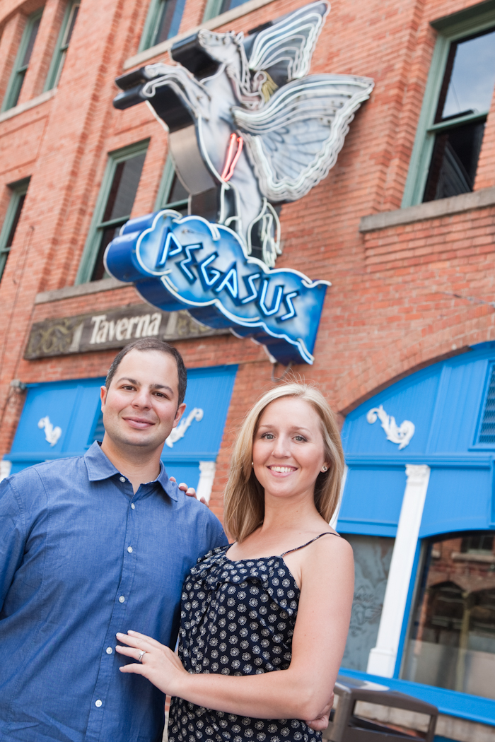 Elizabeth & Steve at Detroit Athletic Club Detroit MI engagement photograph