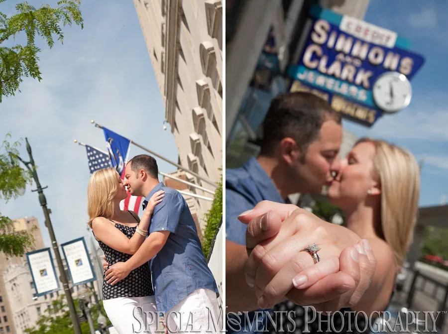 Detroit Athletic Club Detroit MI engagement wedding photograph