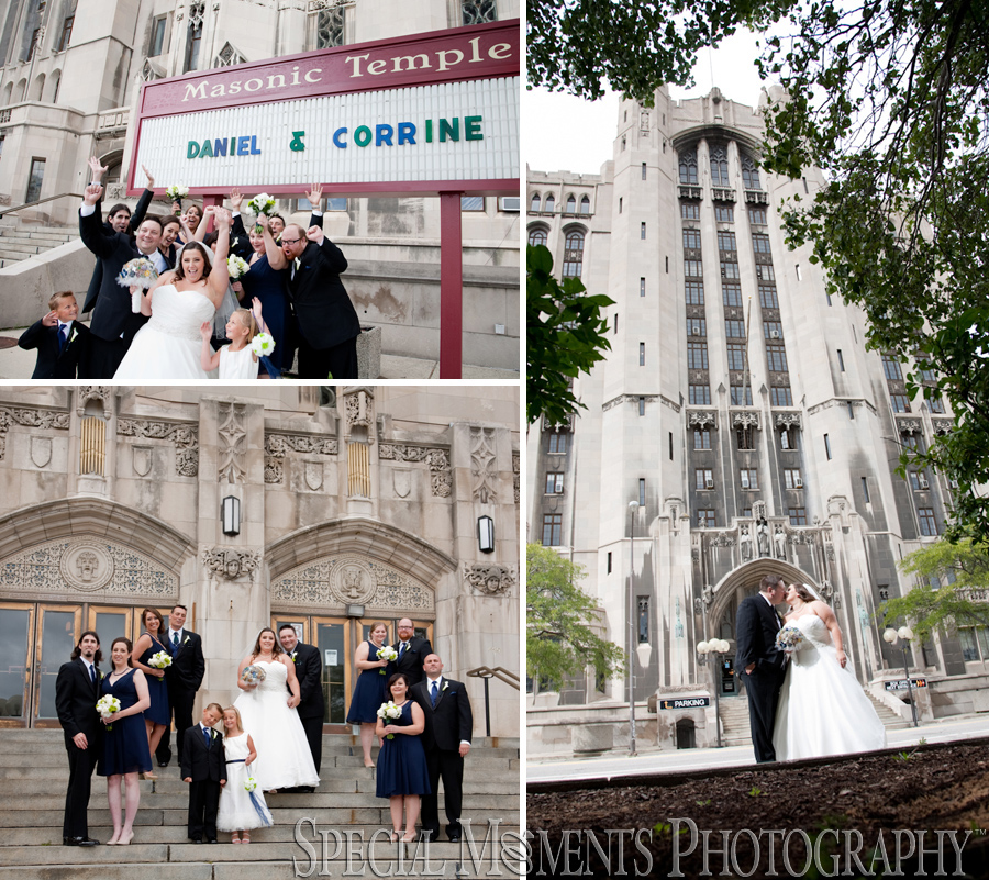 Masonic Temple Detroit MI wedding photograph