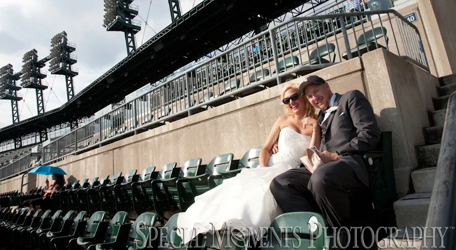 Comerica Park Tiger Stadium Detroit MI wedding photograph