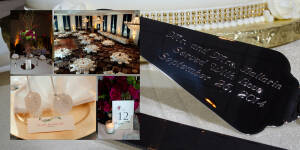 Coffee Table Design - John & Katie at Inn at St. John's Grande Ballroom Plymouth MI wedding photograph