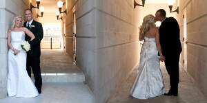 Coffee Table Design - John & Katie at Inn at St. John's Grande Ballroom Plymouth MI wedding photograph