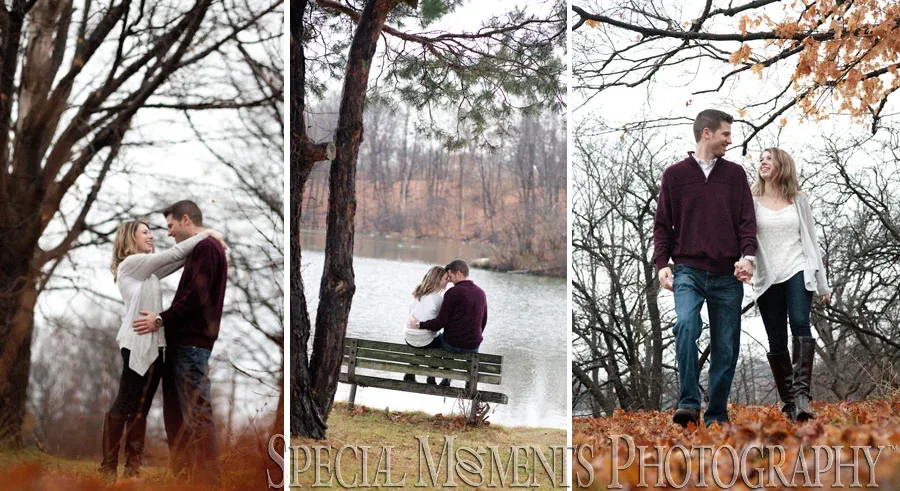 Wilcox Lake Plymouth MI engagement photograph
