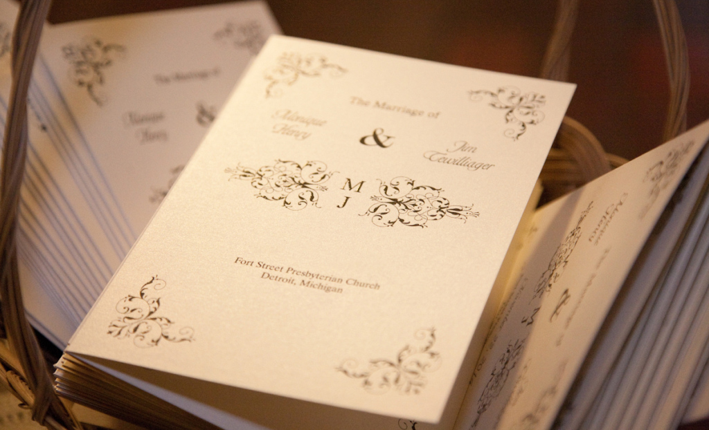 Monique & James at Fort Street Presbyterian Church Detroit MI wedding photograph